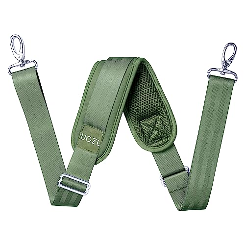 59 Inch Shoulder Straps, Soft with Ultra-Thick Fixed Shoulder Pad, Two Way Independently Adjustable Buckle Replacement Straps for Laptop Bag Messenger Bag Tool Bag Luggage,Green - color: Green, size: 59 inch