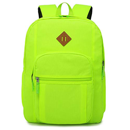 abshoo Classical Basic Womens Travel Backpack For College Men Water Resistant Bookbag (GreenYellow) - color: Greenyellow, size: 16.5 Inc