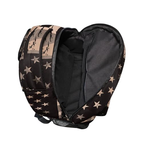 ALAZA American USA Flag Desert Camouflage Backpack Best Suitable for Under 13 Boys Kids Girls School Laptop iPad Tablet Travel School Bag with Multiple Pockets - color: Usa Flag
