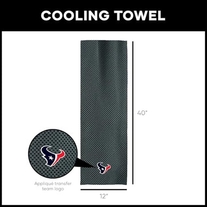 Northwest NFL Houston Texans Cooling Towel, 12" x 40", Charcoal - color: Houston Texans