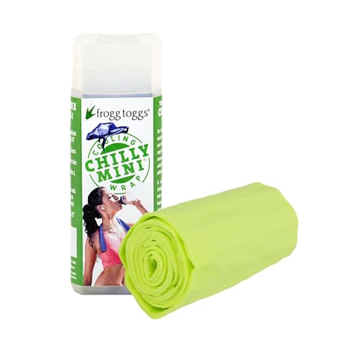 FROGG TOGGS Chilly Mini Cooling Neck Towel, 29" x 3" - color: High Vis Green