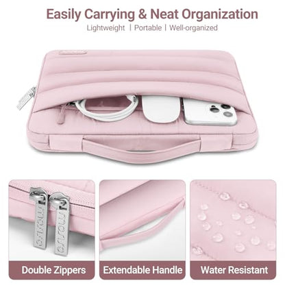MOSISO Compatible with MacBook Air 15 inch Case M5 2026 M4 2025 M3 2024 M2 2023 A3448 A3241 A3114 A2941, Plastic Hard Shell Case&Puffy Sleeve Bag&Keyboard Skin&Webcam Cover&Screen Film, Baby Pink - color: Baby Pink