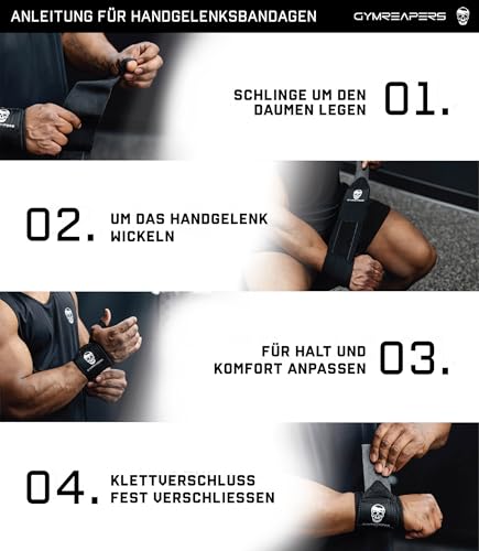 Gymreapers Weightlifting Wrist Wraps (IPF Approved) Professional Quality Wrist Support with Heavy Duty Thumb Loop - Best Wrap for Powerlifting Competition, Strength Training, Bodybuilding - color: Camo
