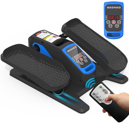 Under Desk Elliptical Machine, Electric Elliptical Leg Exerciser for Senior, Quiet and Compact Electric Seated Pedal Exerciser for Home with Monitor, Remote Control and 12 Adjustable Speeds - style: Blue