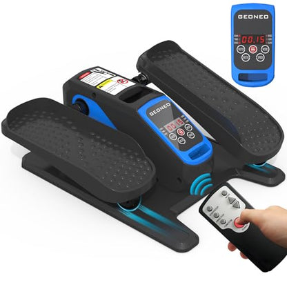 Under Desk Elliptical Machine, Electric Elliptical Leg Exerciser for Senior, Quiet and Compact Electric Seated Pedal Exerciser for Home with Monitor, Remote Control and 12 Adjustable Speeds - style: Blue