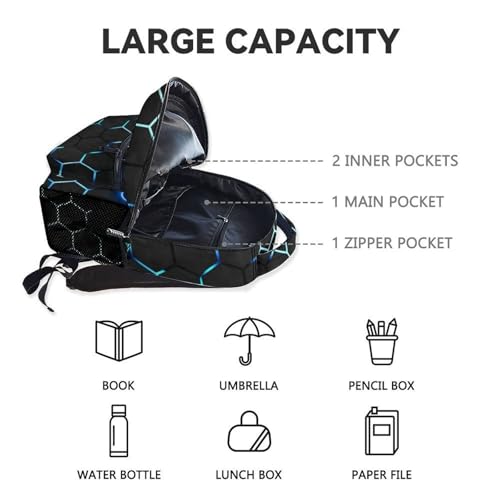 Gaming Backpack for Boys - 17 Inch Gamer Backpacks for Kids Toddler, Lightweight Durable Bookbag for Middle School High School - color: Blue