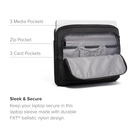 TUMI - Alpha Laptop Cover - Protective Computer Case for Business & Travel - Durable Computer Sleeve -Medium, Fits Up to 13" Laptop, Black