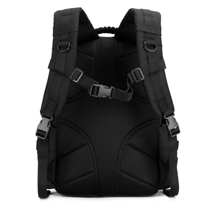 30L Military Tactical Backpack for Men 3 day Assault Pack Molle Backpack Tactical Hiking Rucksack - color: Black