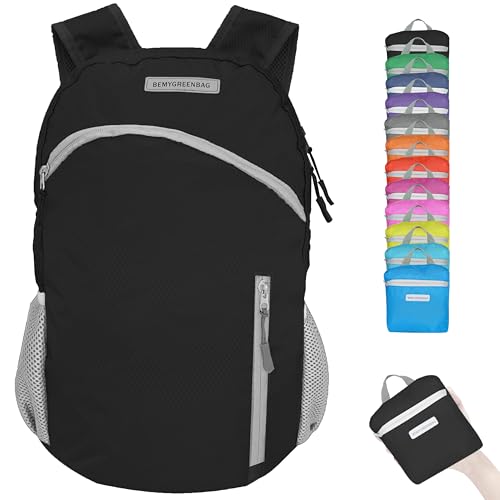35L Foldable Waterproof Backpack For Outdoor Sports Travel Inside Wet Clothes Compartment Packable For Multiple - color: 1black