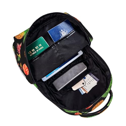 Travel Carry On Backpack Watercolor Pineapple Tropical Palm Leaves, Multi Pocket Water Resistant Daypack for Men Women Trips and Outdoor Activities - color: Pattern (6)