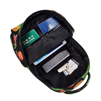 Travel Carry On Backpack Watercolor Pineapple Tropical Palm Leaves, Multi Pocket Water Resistant Daypack for Men Women Trips and Outdoor Activities - color: Pattern (6)