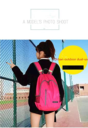 Geboldil Men's and women's leisure waterproof travel backpack - color: Rose Red