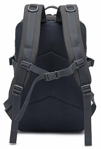 Wotony Military Tactical Backpack for Men Waterproof Daypack 3 Day Assault Pack Laser-Cut MOLLE Webbing Design with Water Bottle Holder Black Small Tactical Assault Bag (dark gray, 35L) - color: Dark Gray, size: 35L