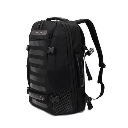Hedgren TRIP LARGE Travel Backpack – Expandable, Water-Repellent RPET, Carry-On with RFID Protection, Laptop & Clothing Compartments, Rain Cover & Smart Sleeve - 36.2 L (Black) - color: Black