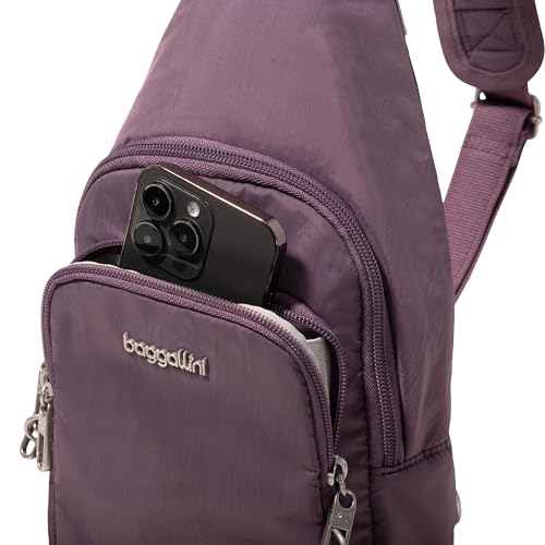 Baggallini Securtex Anti-Theft Daytripper Sling - color: Misty Purple