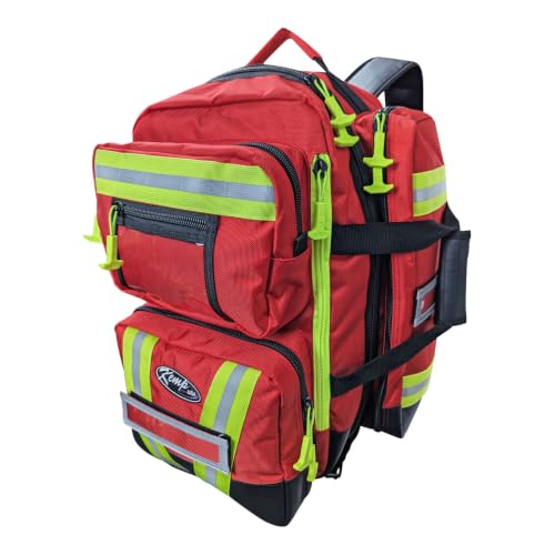 Kemp USA Premium Ultimate EMS Backpack Red Emergency Medical Trauma Bag - color: Premium Red