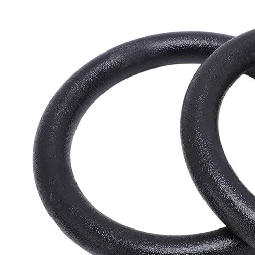 Gymnastic with Straps Pull Rings - 2 Pcs Gymnastic Strength Training 300kg Capacity High Stability Exercise Rings with Straps Workout - Home Gym