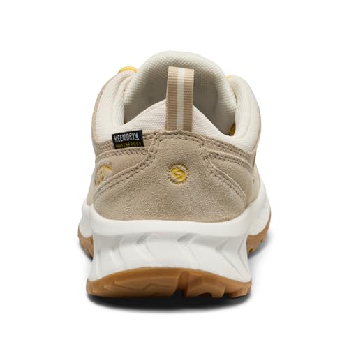 KEEN Kids Hightrail Waterproof Hiking Shoes (Little Kid/Big Kid) - color: Birch/Daffodil, size: 1 Big Kid