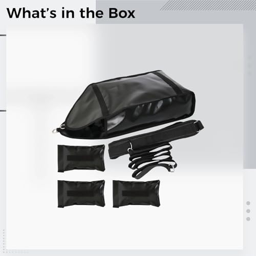 Adjustable Weight Sled for Running Speed Training, PVC Leather Drag Bag with Adjustable Strap, Weight Sandbags, Waist Belt, Fitness Exercise Equipment, 22.44 x 11.81 in