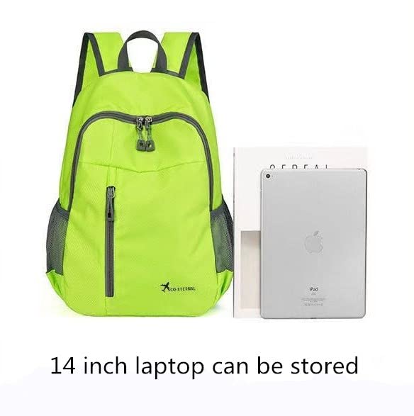 Geboldil Men's and women's leisure waterproof travel backpack green - color: Green