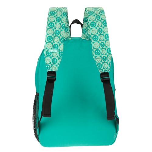 AEROPOSTALE Fieldtrip Unisex Backpack - AE Mens and Womens Bag for Everyday Use - Be Happy Checker - color: Dark Green Smile