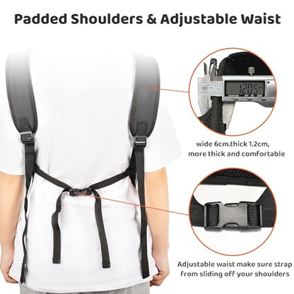 Wakytu Pet Front Dog Carrier Backpacks, Adjustable Dog Backpack Carrier, Comfortable Shoulder Straps, Soft Sponge Cushion, Designed to Fit Pets, S Size, 2-7LB - color: 2.0 Black, size: Small