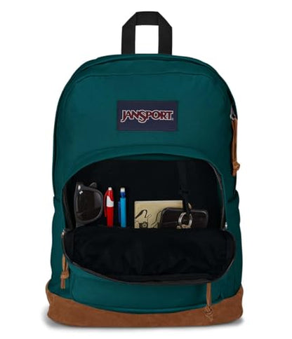 JanSport Right Pack Backpack - Durable Daypack with Padded 15" Laptop Sleeve, Spacious Main Compartment & Integrated Water Bottle Pocket - Deep Juniper - color: Deep Juniper