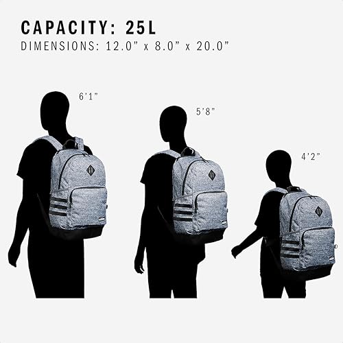 3-Stripe Classic backpack for men and women, bag with laptop sleeve - color: Preloved Brown/Black/4.0