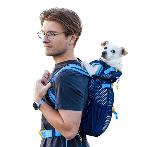 K9 Sport Sack Kloud - Small, Blue - Ideal for Dogs with 13-16” Back Length - Ultra-Light Mesh Backpack Carrier with Inflatable Frame - size: Small