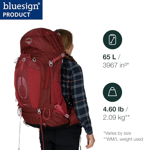 Osprey Aura AG 65L Women's Backpacking Backpack, Enchantment Purple, WM/L - color: Enchantment Purple, size: Medium-Large