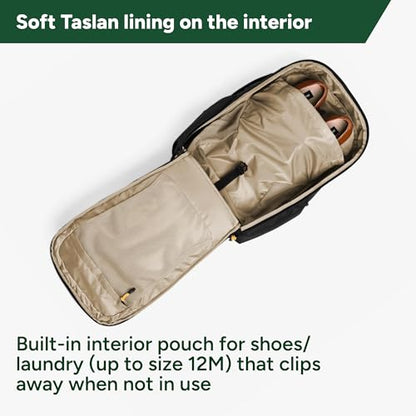 Halfday Roamer All-in-One Travel Backpack: 15” Laptop Compartment, Built-In Shoe/Laundry Pouch (Magnetic Sternum Strap, Padded Shoulder Support), Weekend & Business Trip Carry-on Bag, Olive - color: Olive