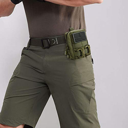 FRTKK 2 Pack Molle Pouches - Tactical Compact Water-Resistant EDC Pouch Bag Small Utility Pouch - color: 2 Pack-Army green