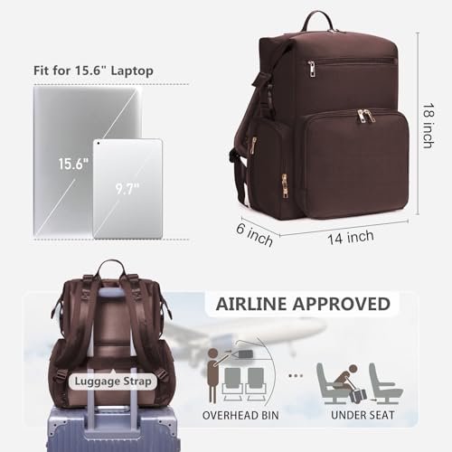 CEI-CEI Neoprene Diaper Bag Backpack Large Newborn Baby Maternity Bags Waterproof Travel Backpack for Mom Dad with Insulated Pockets,Changing Pad - color: Drak Brown