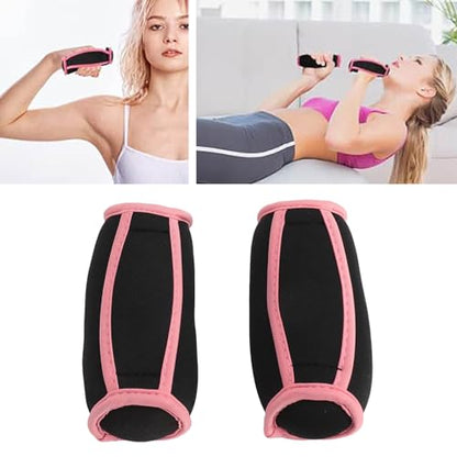 Pair of 1LB Hand Weights Soft Grip Dumbbells for Women Men, Non Slip Neoprene Coating Light Fitness Weights for Running, Walking, Home Workouts