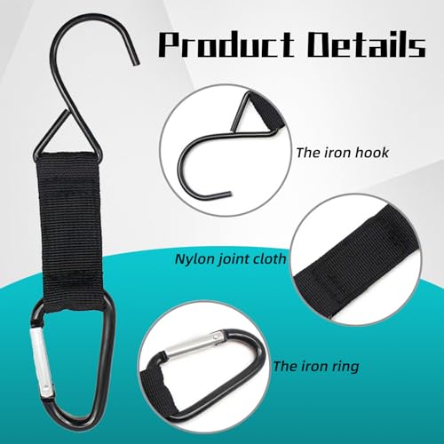Fence Hooks for Bat Bags and Water Bottle,Hanging Buckles Metal Hooks for Baseball,Tennis,Softball,Football Bag Outdoor Sports Equipment (2)