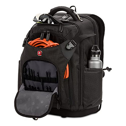 SwissGear Tool Bag Backpack, Fits Up to 17-Inch Laptop, Work Pack PRO, Black - color: Black, size: Large