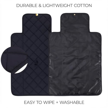Portable Diaper Changing Pad - Soft and Easy to Clean Diaper Changing Mat for Babies - The Perfect Lightweight and Foldable Pad for Traveling - color: Black