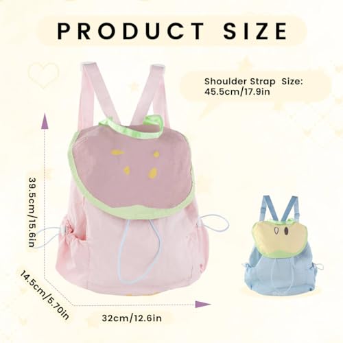 Nylon Casual Daypacks, Commuter Backpack with Magnetic Snap and Adjustable Straps, Small Rucksack Women for Dating (Pink) - color: Pink