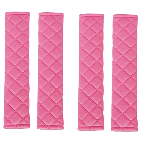 Andalus Seat Belt Cover Pad, 4 Pack Seatbelt Cushion for Car, Kids, Women, Men – Shoulder Strap Protector, Car Seatbelt Covers Accessories – Cute Auto Strap Cushion, Driving Pad (Hot Pink, 10.8 Inch) - color: Hot Pink, size: 4 Pack