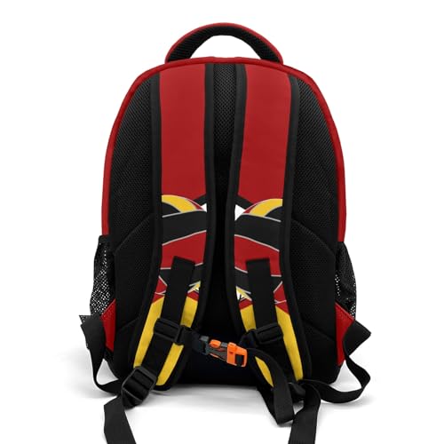 Red Gold Volleyball Shoulders Bag Backpacks Casual Daypacks for Women Men Sports Party - color: Muilti 23