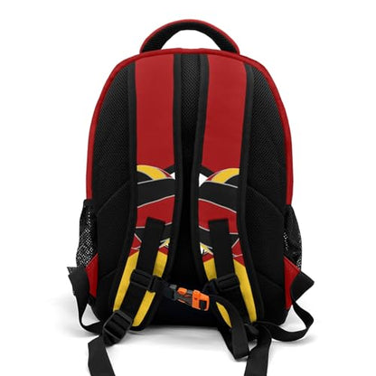 Red Gold Volleyball Shoulders Bag Backpacks Casual Daypacks for Women Men Sports Party - color: Muilti 23