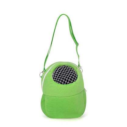 Pet Carrier Backpack for Small Animals, Travel Handbag for Cat, Puppy, Guinea Pig, Hedgehog, Hamster (Green, S)