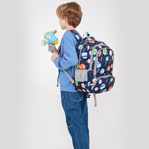 abshoo Lightweight Elementary School Backpack For Boy Kindergarten Boys Bookbag Solar System Kids School Bags (Space Planet) - color: Space Planet