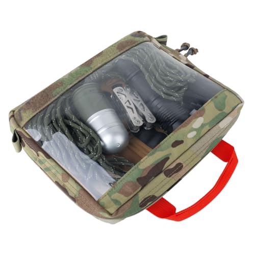 KRYDEX Clear Top Insert Bag with Hook Panel Tactical Packing Cube Travel Organizer Bag (Large-MC) - color: Large-MC
