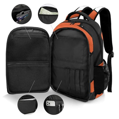 Volleyball Orange Black Customized Waterproof Backpacks Shoulders Bags Daypacks - color: Muilti 19