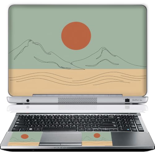 11.6 12 Inch Laptop Skin Sticker Cover Premium Sticker Cover Art Decal Decorative (Included 2 Wrist Pad Skins) - Mountain Landscape - color: 3727, size: 12 Inch