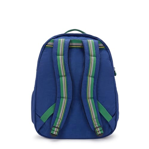 Kipling Women's Seoul Extra Large 17" Laptop Backpack, Durable, Roomy with Padded Shoulder Straps, Built-In Protective Sleeve - color: Cement Blue Cbm, size: 13.5''L x 17.75''H x 9''D