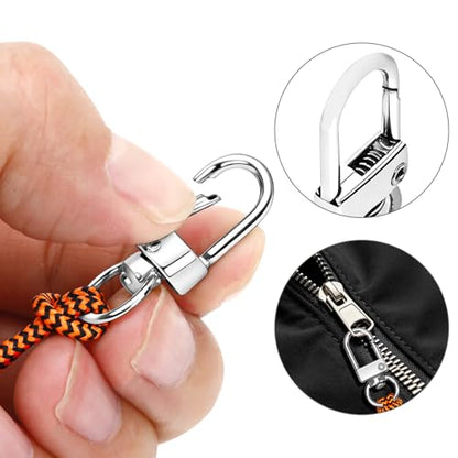 NOVWANG 8-Pack Silver Zipper Pulls Zippers Repair Tab Detachable Zipper Replacement Kit for Backpacks Purse Luggage Jackets Clothing Trousers Accessories - style: Silver