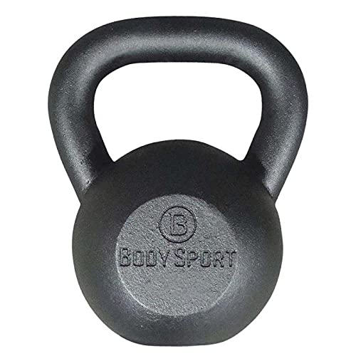 Body Sport Cast Iron Kettlebell - Professional Weight Training Equipment for Home & Gym Workouts - size: 50.0 Pounds