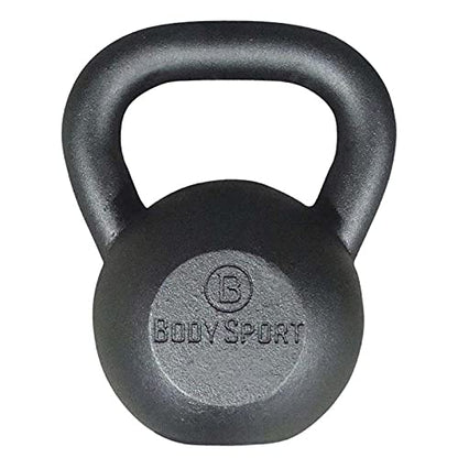 Body Sport Cast Iron Kettlebell - Professional Weight Training Equipment for Home & Gym Workouts - size: 80 Pounds